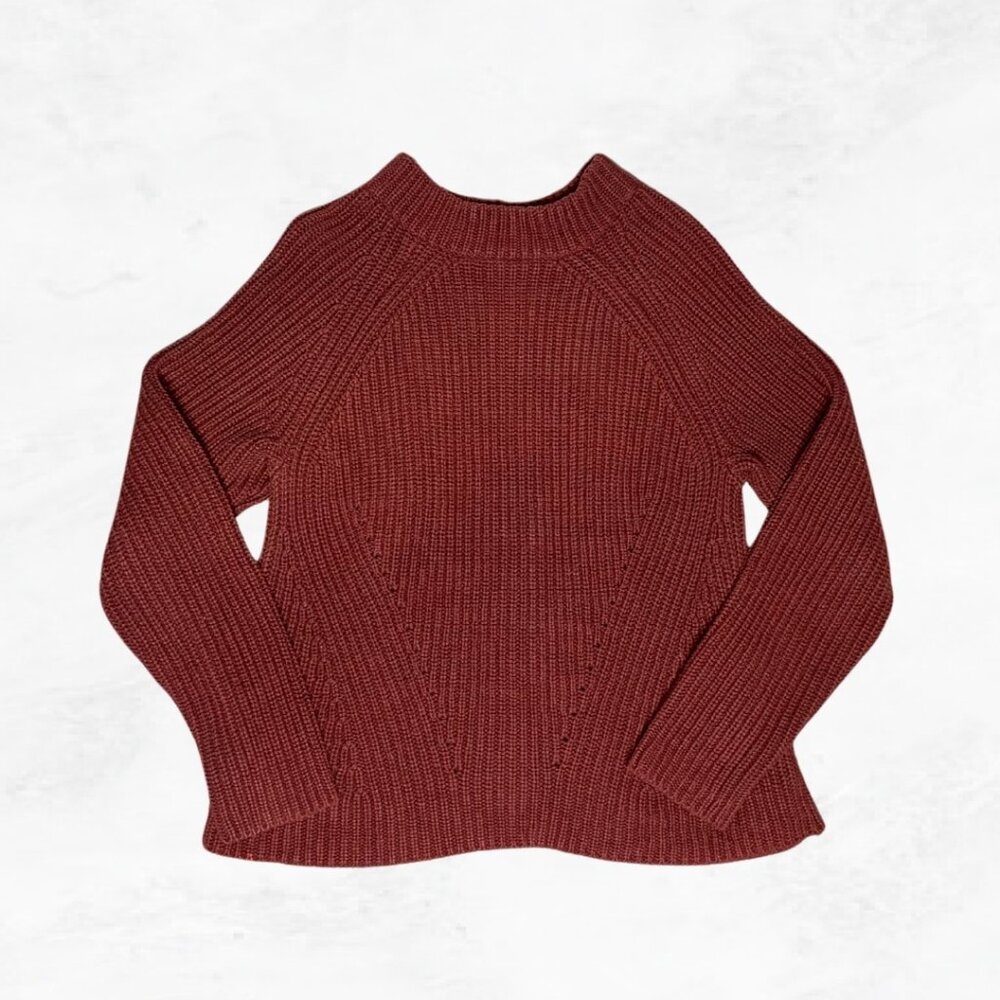 Marine Layer Cleo Mock Neck Sweater in Rosewood - Picture 3 of 7